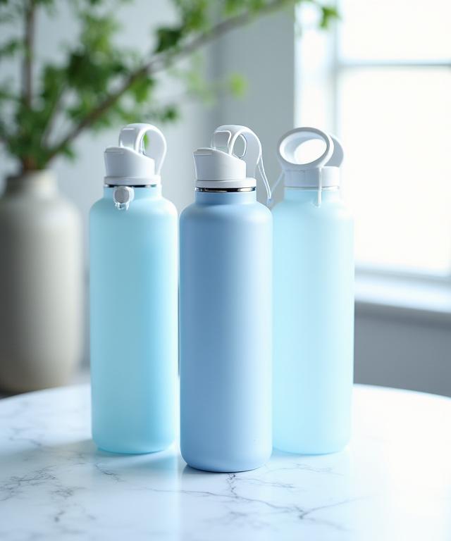 Custom branded water bottles for a corporate event